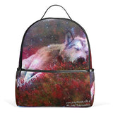 Backpack Wolf Galaxy Images Womens Laptop Backpacks School Hiking Travel Daypack