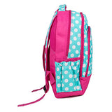 Reinforced Design Water Resistant Backpack And Lunch Bag Set (Aqua Dot)