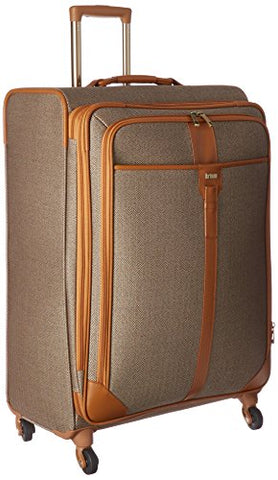 Hartmann Herringbone Luxe Softside Long Journey Expandable Spinner, Terracotta Herringbone, One