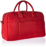 Vera Bradley Women'S Iconic Compact Weekender Travel Bag Vera, Cardinal Red