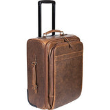 Scully 81St Aero Squadron Wheeled Carry-On Travel Bag (Antique Brown)