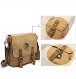 AUGUR Canvas Unisex Universal Leisure Cross Body Single Shoulder Bag (Army green)