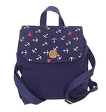 Tommy Hilfiger Women's Anchor Print Canvas Small Backpack, Navy