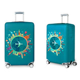 Travel Suitcase Protector Zipper Suitcase Cover Washable Print Luggage Cover 18-32 Inch