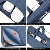 Voova Laptop Shoulder Bag,Slim Portable Sleeve Carrying Case with Strap Compatible with 17 17.3 Inch Computer/Notebook/MacBook Pro 17" / New Razer Blade Pro 17 / Asus Acer Hp for Men Women, Blue