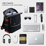 Modoker Vintage Laptop Backpack for Women Men,School College Backpack with USB Charging Port Fashion Backpack Fits 15 inch Notebook, Bookbag Black