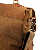 GEARONIC TM Men's Vintage Canvas Leather Messenger Bag Satchel School Military Shoulder Travel