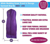 Bags For Less Wedding Gown Travel & Storage Garment Bag Soft, Breathable, Durable, Rip & Water