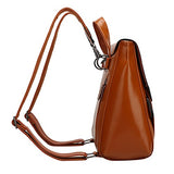 ABage Women's Backpack Purse Vintage Faux Leather Daypack College School Backpack, Brown