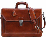Floto Venezia Olive (Honey) Brown Briefcase Attache Lap-top Case