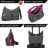 Baggallini Everywhere Travel Crossbody Bag, Charcoal, One Size