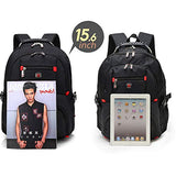 Laptop Backpack Men's Travel Bags Multifunction Rucksack Waterproof Oxford Black Computer Backpacks