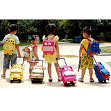 Yodo 3-Way Toddler Backpack With Wheels Little Kids Rolling Luggage, Owl