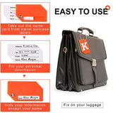 4 Pieces Initial Silicone Luggage Tags for Travel Baggage ID Labels Bag Suitcase Tag with Privacy Name Card and Stainless Steel Loop (Letter K)
