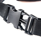 FANNING511 Waist Pack Cowhide Leather Large Size 7 Pockets Fanny Pack Black