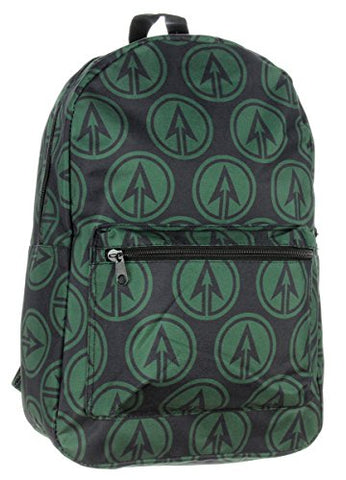 Green Arrow Backpack Dc Comics Character Logo Print