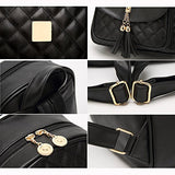 Women'S Simple Design Fashion Quilted Casual Backpack Leather Backpack For Women