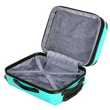GHP 15.2"x10.4"x22.4" Green Scratch-resistant Lightweight & Durable Trolley Suitcase
