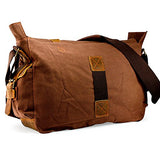 GEARONIC 14" 15" 17" Men's Messenger Bag Laptop Satchel Vintage Shoulder Military Crossbody … (17