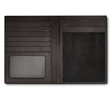 RFID Blocking Leather Passport Holder For Men and Women - Black