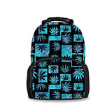 JACINTAN Adult Mens Hiking Backpacks Marijuana Weed Leaf Printing Oudoor Big Backpack