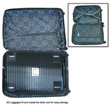 3 Pc Luggage Set Suitcases Spinner Bag Rolling Expandable Travel Trolley Black