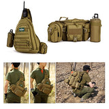 Tactical MOLLE Phone Pouch Bag Gear Waterproof Waist Belt Pack For Hunting Trekking (CP camo)