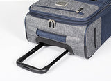Sammy'S Soft Goods Co. Arthur Expandable 24" Suitcase, Black/Navy