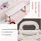 Unitravel Retro Suitcase Vintage Luggage Spinner Wheels PU Women Travel Luggage