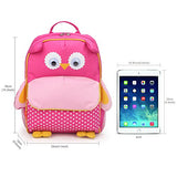 Yodo Little Kids School Bag Pre-K Toddler Backpack - Name Tag and Chest Strap, Owl