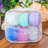 NIMENA Small Cosmetic Containers Pot Jar Lid Empty Plastic Travel Bottles Screw Cap for Samples