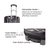 Chariot Luggage Light Weight PC+ABS Spinner Suitcase 20inch TSA Lock Available Gray