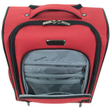 Kenneth Cole Reaction Going Places 16" 600d Polyester 2-Wheel Underseater Carry-on Luggage, Red