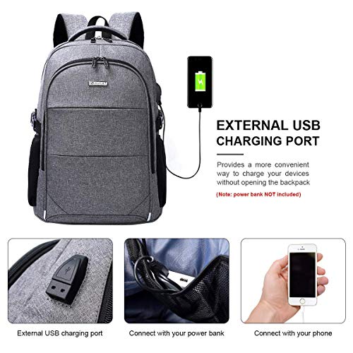 Laptop Backpack with USB Charging Port Travel Computer Bag for Women ...