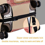 ZHUOBAIL Ka-pp_a A_lp-ha Ps-i 1911 KAP Fraternity Nupes Travel Suitcase Protector Elastic Trunk Protective Case Washable Luggage Cover with Concealed Zipper Suitable 22-24 inch