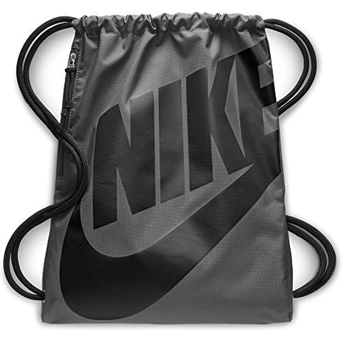 Nike Heritage Gym Sack, Dark Grey/Black/Black, One Size