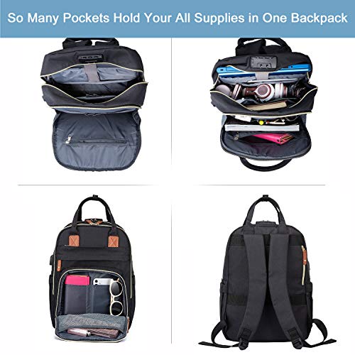 LOVEVOOK Anti-Theft Laptop Backpack For Women & Men - 17" Laptop Compartment, USB Port, Travel & Work Bag