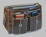 Top Quality Leather Business Briefcase / Messenger Bag / Vintage Full Grain Satchel / 15.6 Inch