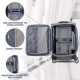 Travelpro Luggage Platinum Elite 20" Carry-on Expandable Business Spinner w/USB Port, Vintage Grey