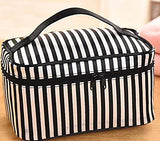 Travel Cosmetic Bag Cartoon Bucket Bag Cosmetic Pouch (Black And White Stripes)