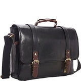 Mancini Double Compartment Briefcase for Laptop & Tablet (Black)