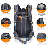 G4Free 35L Hiking Backpack Waterproof Travel Daypack for Outdoor Camping Trekking with Water