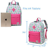 Preschool Girls Backpack,VASCHY Little Girls Backpacks for Toddler with Chest Strap Cute Pineapple Flamingos
