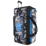 Ecko Unltd. Men's United 32" Large Rolling Duffel Bag, Grey Camo/Blue, One Size