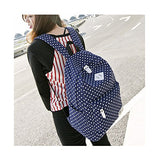 S Kaiko Canvas Backpack School Bakcpack For Women And Men Polka Dots School Bag Daypack Rucksack