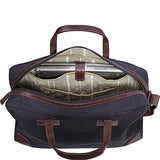 Scully Cambria Berkeley Laptop Brief (Brown Leather & Midnight Navy Canvas)