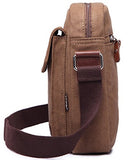 Berchirly Men's Vintage Cotton Canvas Shoulder Hiking Working Casual Bag