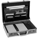 bugatti ATC0103 Itala Aluminum Attache Case, 13" x 5" x 18", Black