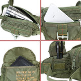 ARYMCAMOUSA US Airforce Style Deployment Bag #1 Parachute Buckles Hook Water Resistant Rucksacks Nylon Military Waist Hiking Fanny Pack for Carrying Vital Gear or Small Equipment