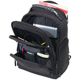 Kenneth Cole Reaction 1680D Poly Expandable Double Gusset 17.0” Computer Backpack, Black, One Size